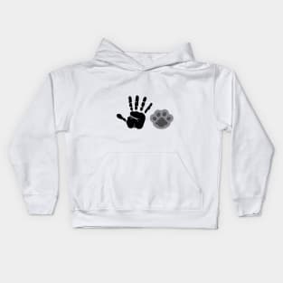 cat paw and hand Kids Hoodie